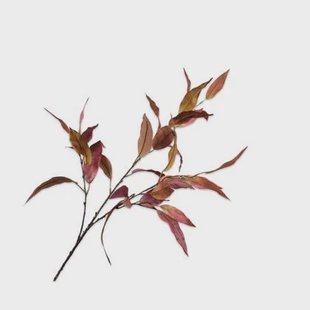 Silk-ka Kunstbloem-Zijde Bladtak Bruin-Groen 114 cm