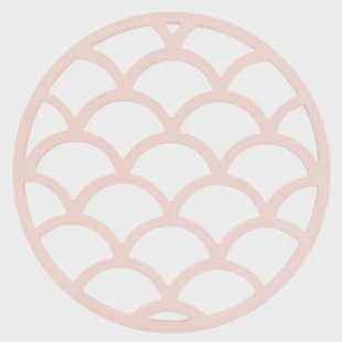 Krumble Siliconen pannenonderzetter rond met schubben patroon - Roze Krumble Siliconen pannenonderzetter rond met schubben patroon - Roze