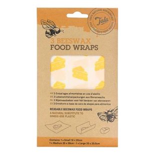 Bijenwas Wrap, Set van 3 Stuks, Cheese - Tala