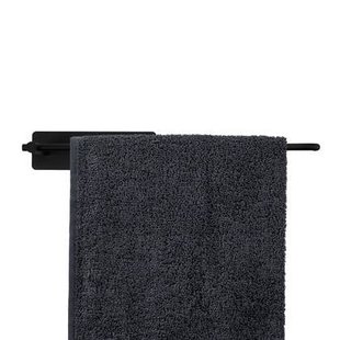 QUVIO Handdoekhouder metaal - Zwart - 33 cm