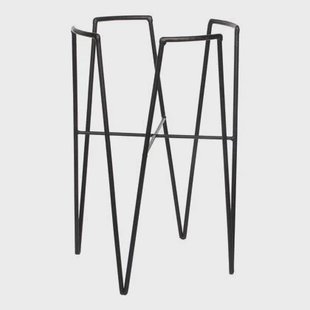 Mica Decorations Blom Plantenstandaard - L25 x B25 x H38 cm - Zwart