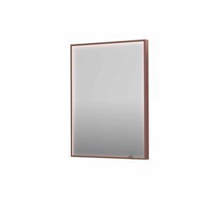 Spiegel INK SP19 60x4x80 cm incl. direct LED-Verlichting Rondom en Spiegelverwarming Geborsteld Koper