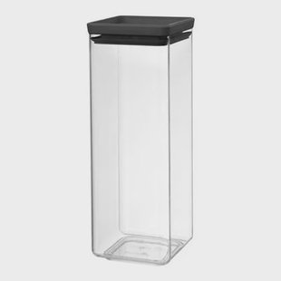 Brabantia Tasty+ Stapelbare Voorraadbus 2,5 L - Dark Grey