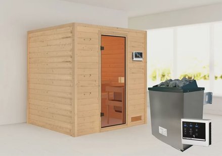 Karibu | Adelina Sauna | Kachel 9 kW Externe Bediening