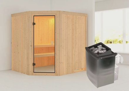 Karibu | Bodo Sauna | Kachel 9 kW Geïntegreerde Bediening