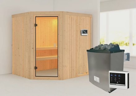 Karibu | Bodo Sauna | Kachel 9 kW Externe Bediening