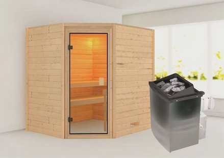 Karibu | Elea Sauna | Kachel 9 kW Geïntegreerde Bediening