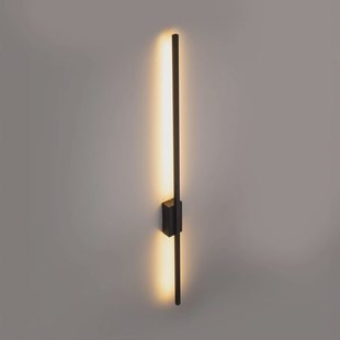 TK Lighting LED wandlamp Flash, zwart, hoogte 108 cm metaal 1-lamp