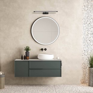 TK Lighting Gallery LED wandlamp, zwart, metaal, breedte 62 cm, IP44