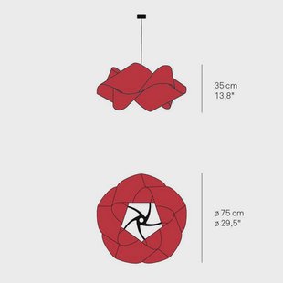 LZF LAMPS LZF Swirl hanglamp, kersenhout naturel, Ø 75 cm