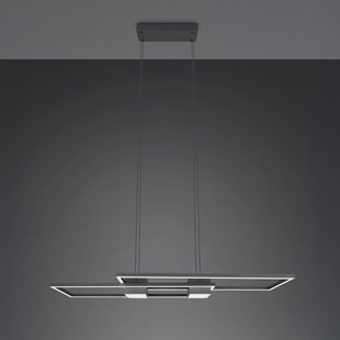 Trio Lighting Albany LED hanglamp, zwart, 100 x 28 cm, aluminium CCT dimbaar