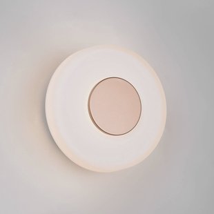 Trio Lighting LED wandlamp Celeste, bruin/wit, Ø 22 cm glas dimbaar