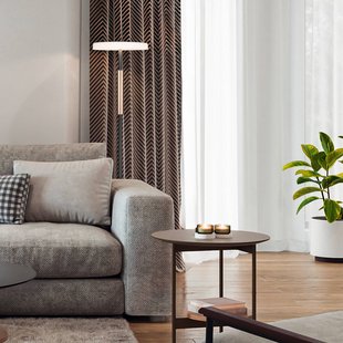 Trio Lighting LED vloerlamp Celeste wit/bruin 160 cm glas/metaal Touchdim