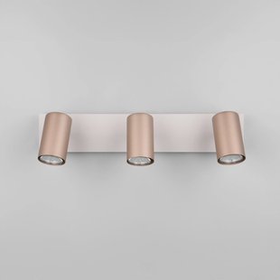 Trio Lighting Marley plafondspot bruin/lichtgrijs 48 x 9 cm 3-lamps metaal