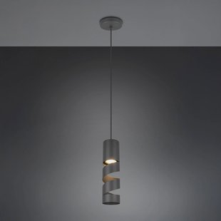 Trio Lighting Stream hanglamp, zwart, Ø 8 cm, metaal, GU10