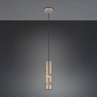 Trio Lighting Stream hanglamp, bruin, Ø 8 cm, metaal, GU10