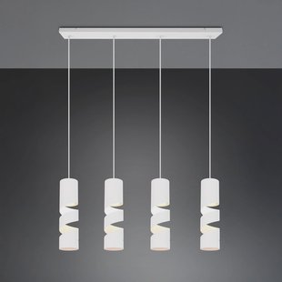 Trio Lighting Stream hanglamp, wit, lengte 80 cm 4-lamps metaal GU10