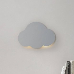 TK Lighting Wandlamp Cloud, grijs, 38 cm breed, metaal, wolk, G9