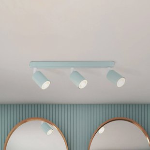 TK Lighting Plafondspot Livia, mintgroen, 52 cm, 3-lamps, metaal, GU10