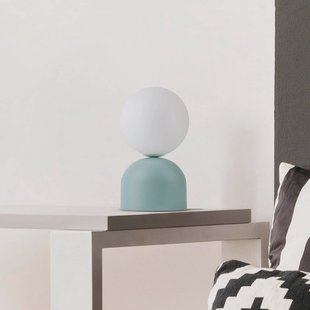 TK Lighting Tafellamp Miki, mintgroen, hoogte 21 cm, metaal/glas, G9