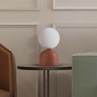 TK Lighting Tafellamp Miki, terracotta, hoogte 21 cm, metaal/glas, G9