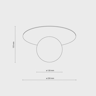 TK Lighting Plafondlamp Pixie, wit, glas, Ø 25 cm, bol, G9