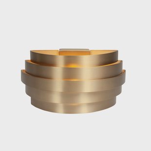 HighLight Wandlamp Scudo, messing, breedte 25 cm, aluminium, G9