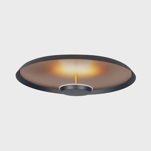 HighLight LED plafondlamp Oro, Ø 36 cm, zwart/goud, metaal dimbaar