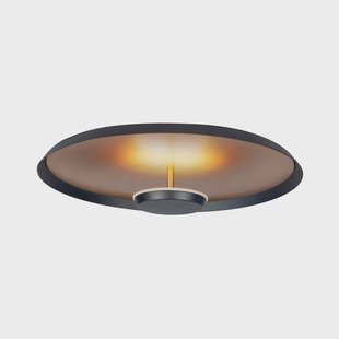 HighLight LED plafondlamp Oro, Ø 45 cm, zwart/goud, metaal dimbaar