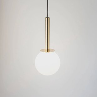 SIGMA Hanglamp Daisy, 1-lamp, goud/wit/zwart, glas