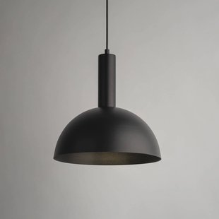SIGMA Vitrum cupola M hanglamp, zwart, halfrond, Ø 30 cm