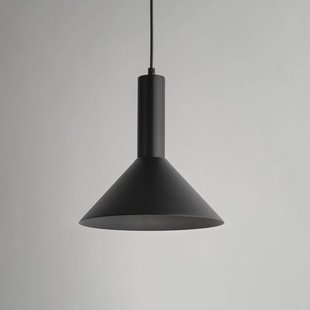 SIGMA Hanglamp Vitrum cone, zwart, metaal, Ø 26 cm, E27