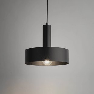 SIGMA Hanglamp Vitrum round, zwart, cilindrisch, Ø 27 cm