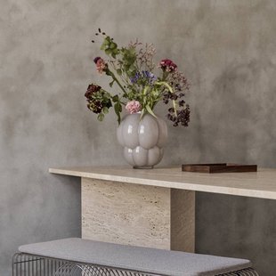 AYTM Uva vaas, Ø 20 cm, duifgrijs, glas, mondgeblazen