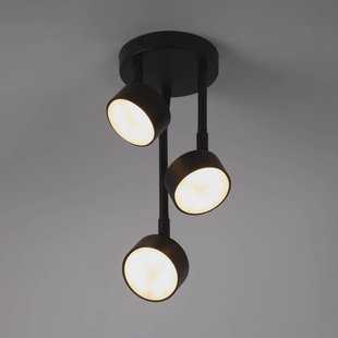SIGMA Plafondspot Nemo, 34 cm, 3-lamps, zwart, beweegbaar, GX53