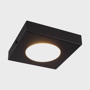 SIGMA Plafondlamp Hero, 12 x 12 cm, zwart, metaal, GX53