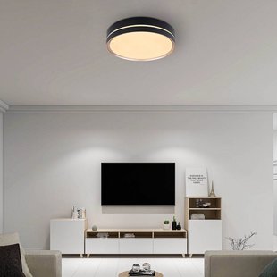 Globo Manni LED plafondlamp, Ø 39 cm, zwart/bronskleurig, CCT