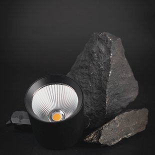 The Light Group SLC LED railspot Fox, zwart, 3.000 K, 3-fasen railsysteem