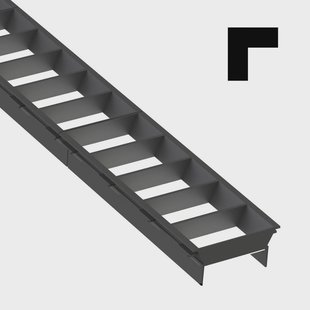 The Light Group SLC antiverblindingsrooster Klik L-voeg, zwart, kunststof