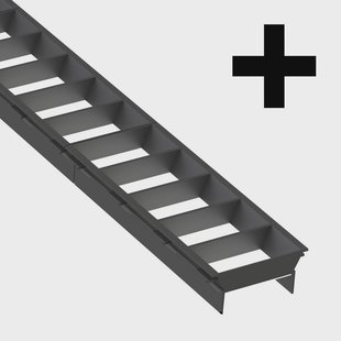 The Light Group SLC antiverblindingsrooster Click X-voeg, zwart, kunststof