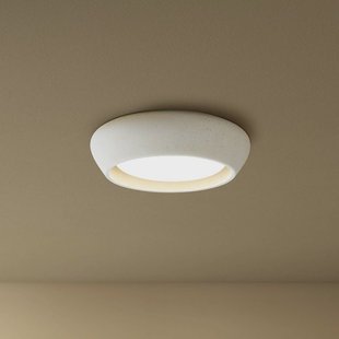 Beacon Lighting Plafondlamp Fjord, lichtgrijs, gips, Ø 28 cm, GX53