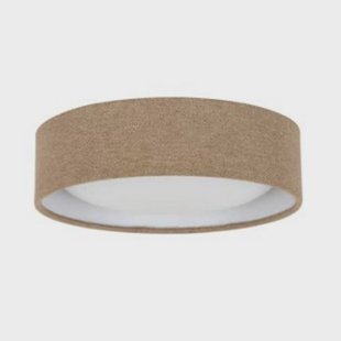 Beacon Lighting Plafondlamp Uno, beige, textiel, Ø 25 cm, GX53