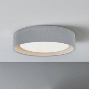 Beacon Lighting Plafondlamp Uno, grijs, beton, Ø 27 cm, GX53