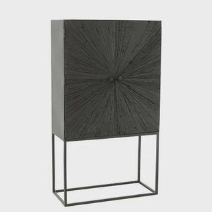 J-Line barkastkast Shanil - hout|ijzer - zwart