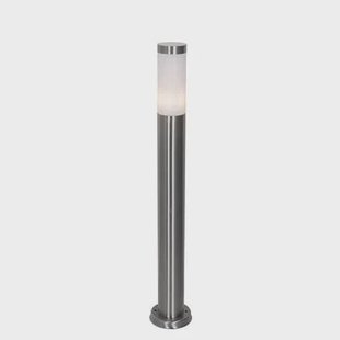 QAZQA Moderne buitenlamp paal staal met opaal 80 cm IP44 - Rox