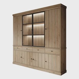 Meubella Buffetkast Vince 4 - Eiken - 240 cm