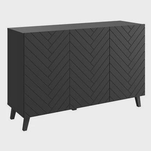 Meubella Dressoir Pulse 3 - Zwart - 120 cm