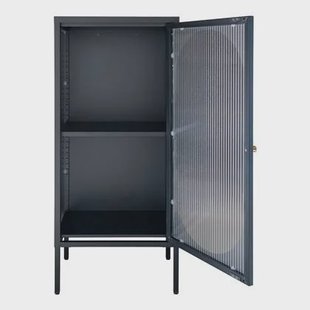 Rebellenclub Randers Vitrinekast - 110 x 50 cm - Zwart