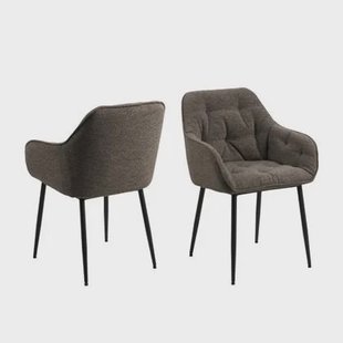 Rebellenclub Harstad Eetkamerstoel - Set Van 2 - Taupe Rebellenclub Harstad Eetkamerstoel - Set Van 2 - Taupe