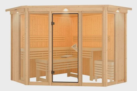 Karibu | Alcinda 2 Sauna met Dakkraag